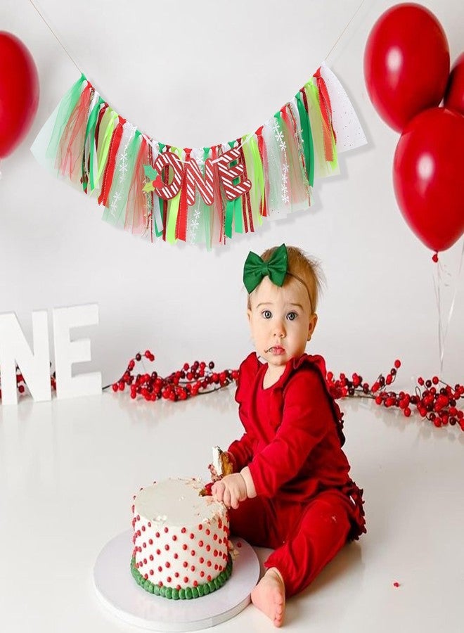 Agkvw Christmas 1st Birthday High Chair Banner - Winter Wonderland First Birthday Decorations, Oh What Fun - Image 3